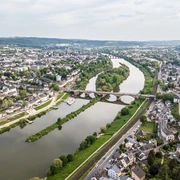 Blick auf Trier, Ziel des Eifelsteigs