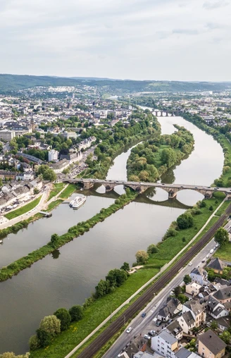 Blick auf Trier, Ziel des Eifelsteigs