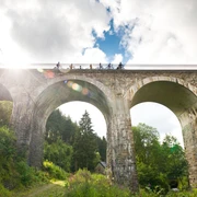 Ein Höhepunkt der Radroute: Das Reichensteiner Viadukt der Vennbahn