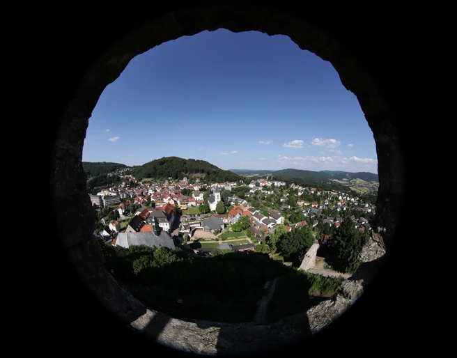 021HR - Lindenfels - Burg Lindenfels Stadtansicht.JPG