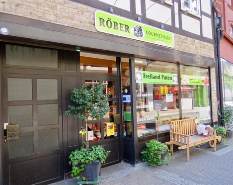 Schaufenster vom Röber Gourmetmarkt