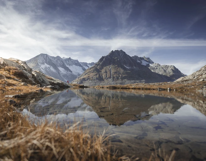 Herbstwanderung am Grossen Aletschgletscher Herbstwanderung am Grossen Aletschgletscher
