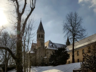 Kloster Saarn in der Wintersonne Touristische Sehenswürdigkeiten in Mülheim im Februar 2021.