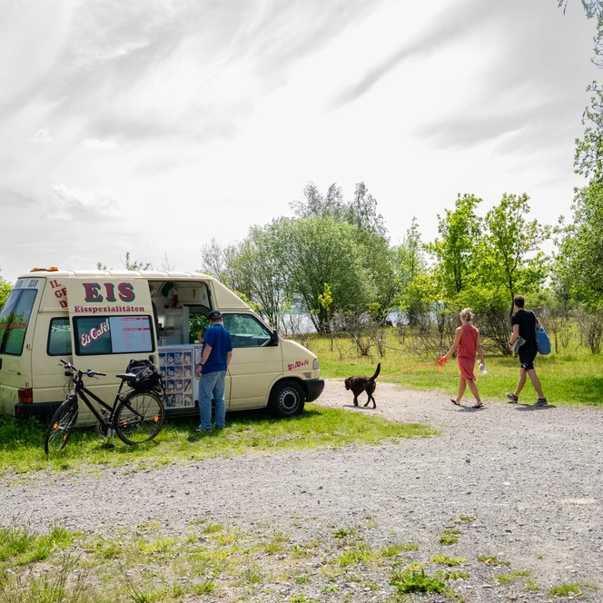 Eiswagen am Cospudener See - Leipziger Neuseenland