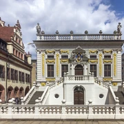 Alte Handelsbörse auf dem Naschmarkt - Sehenswürdigkeiten in Leipzig Blick auf die Alte Handelsbörse auf dem Naschmarkt nahe des Alten Rathaus, Messestadt, Kultur, Sehenswürdigkeiten, Geschichte