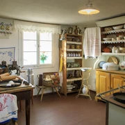 Bauernmuseum Schmannewitz - Sehenswürdigkeiten in der Leipzig Region  Blick in den Arbeits- und Wohnraum eines Bauernhauses mit allerlei Alltagsgegenständen, Kultur, Geschichte, Sehenswürdigkeiten