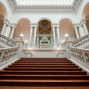 Treppenaufgang in der Albertina Bibliothek - Universität Leipzig Blick vom Treppenaufgang nach oben in die imposante Bibliothek Albertina, Universität, Architektur