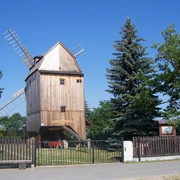 Bockwindmühle Schmannewitz - Industriekultur in der Leipzig Region Blick auf die Bockwindmühle bei schönem Wetter, Kultur, Freizeit, Ausflug