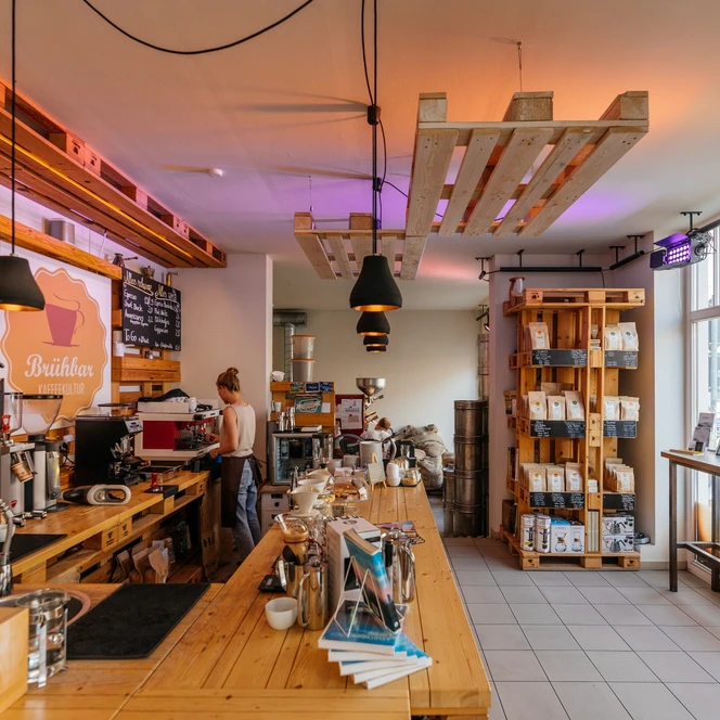 Brühbar Ladengeschäft - Cafés in Leipzig