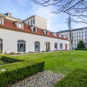 Mendelssohn-Haus Leipzig - Musikstadt Leipzig Blick in den Innenhof des Mendelssohn Haus das ein Standort der Notenspur der Musikstadt Leipzig ist und in dem sich ein Museum befindet, Kultureinrichtung, Sehenswürdigkeiten