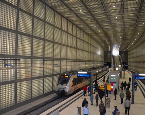 City Tunnel am Wilhelm Leuschner Platz - Anreise nach Leipzig