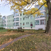 Krochsiedlung im Herbst - Architektur in Leipzig