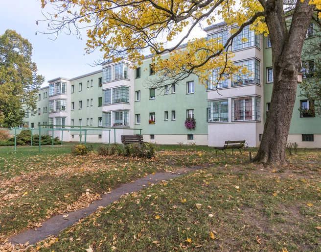 Krochsiedlung im Herbst - Architektur in Leipzig