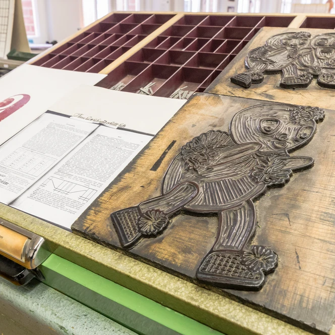 Druckplatte im Museum für Druckkunst - Museen in Leipzig