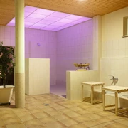 Haus Seestern im Seepark Auenhain - Wellness in Leipzig und Region Dusche mit lila Beleuchtung und Fußbäder im Haus Seestern im Seepark Auenhain in der Region Leipzig, Wellness, Spa