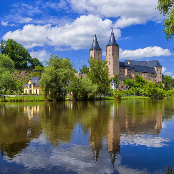 Die Mulde vor dem Schloss Rochlitz - Leipzig und Region