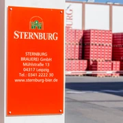 STernburg Brauerei, Eingangsschild Detailaufnahme