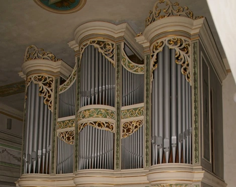 Trampeli-Orgel in der Martin-Luther-Kirche in Sornzig