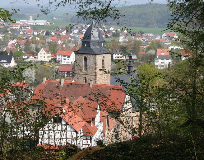 Blick vom Burgberg auf die Altstadt Naumburg