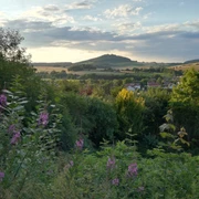 Blick vom Burghain Naumburg zur Weidelsburg