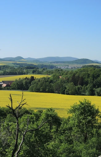 Blick von der Stiftsruine zu Eppenberg ins Edertal
