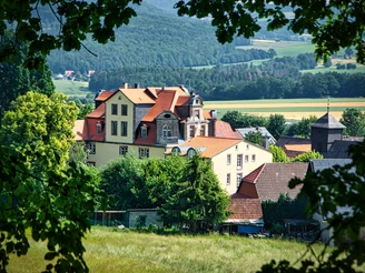 Blick auf das Schloss Riede