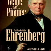 Plakat zur Ehrenbergausstellung im Museum Barockschloss Delitzsch