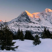 13.01.2018 Eiger und Mönch am Abend