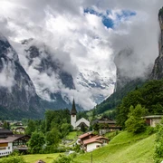Lauterbrunnental - Lauterbrunnen mit dem imposanten Staubbachfall