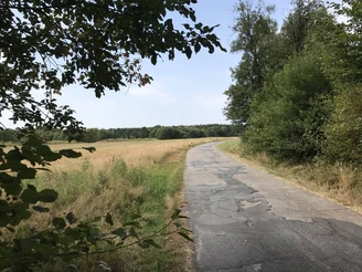 Links das Flugfeld der Segelflieger