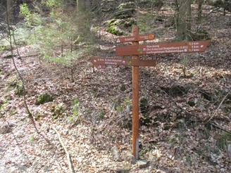 Gesonderte Ausschilderung im Nationalpark Harz