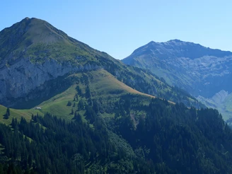 Morgenberghorn (left) and Schwalmere (right).