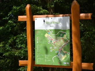 Information board in the Weltwald Bad Grund