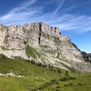Bergsicht auf Wanderung übers Grimmifurggi