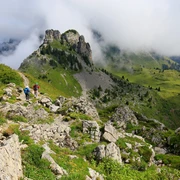Auf dem Höhenweg von der Schynige Platte zum Faulhorn.