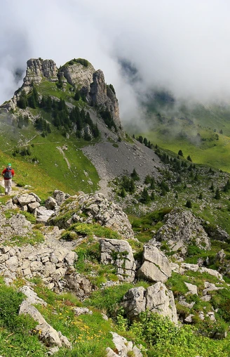 Auf dem Höhenweg von der Schynige Platte zum Faulhorn.
