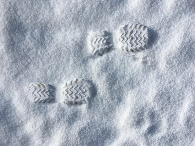 Spuren im Schnee