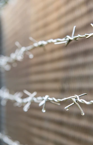 Border fence in the border landscape Sorge