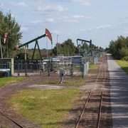 Erdölförderung im Rühlermoor ©Naturpark Moor-Veenland (1).JPG near Twist, Emsland, Lower Saxony, Germany
