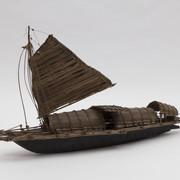 Modell Afrikanisches Boot, 19. Jahrhundert, Massstab ca. 1:10, Sammlung Philipp Keller, Verkehrshaus der Schweiz, Inv. VHS-7964, © Photo Andri Stadler, Luzern