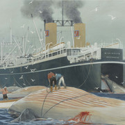Sandy Hook (1879-1960): Walfangschiff «Vikingen», Gemälde, Sammlung Philipp Keller, Verkehrsarchiv, Verkehrshaus der Schweiz, Inv. VA-41000, © Photo Andri Stadler, Luzern