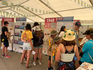 Pfadi Besucher anlässlich der Pfadi EXPO im Bundeslager 2022