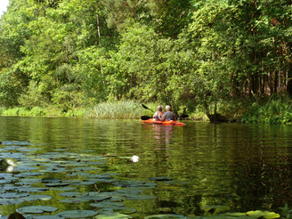 Kanu fahren auf dem Glubigsee