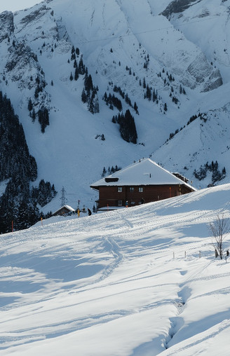 Das Alphotel Schwand im Winter.