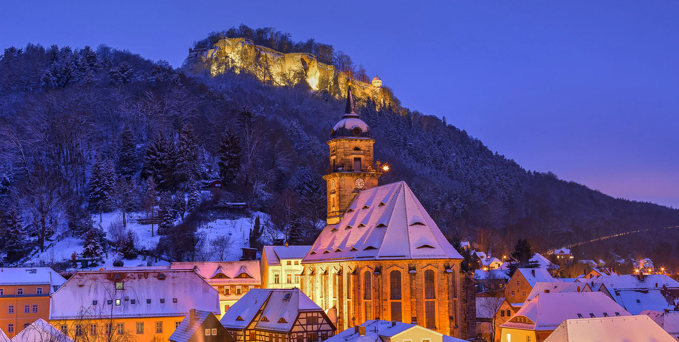 Stadt Königstein und die Festung im Winter | Foto: Matthias Neumann