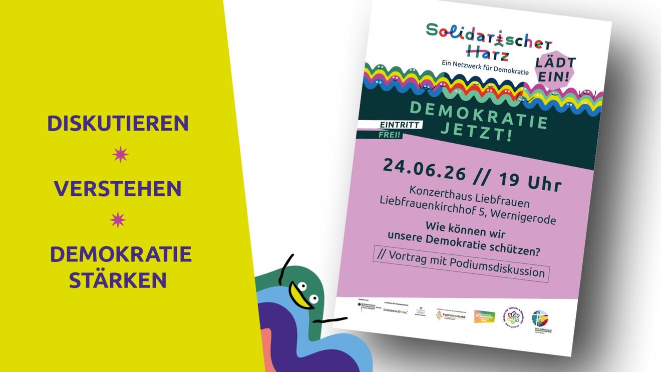 Vortrag mit Podiumsdiskussion: Demokratie jetzt! Wie können wir unsere Demokratie schützen?