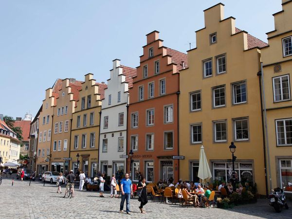 Colourful stepped gable houses at the Market Square