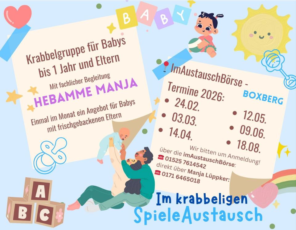 Krabbelgruppe für Babys und seine Eltern Krabbelgruppe für Babys und seine Eltern