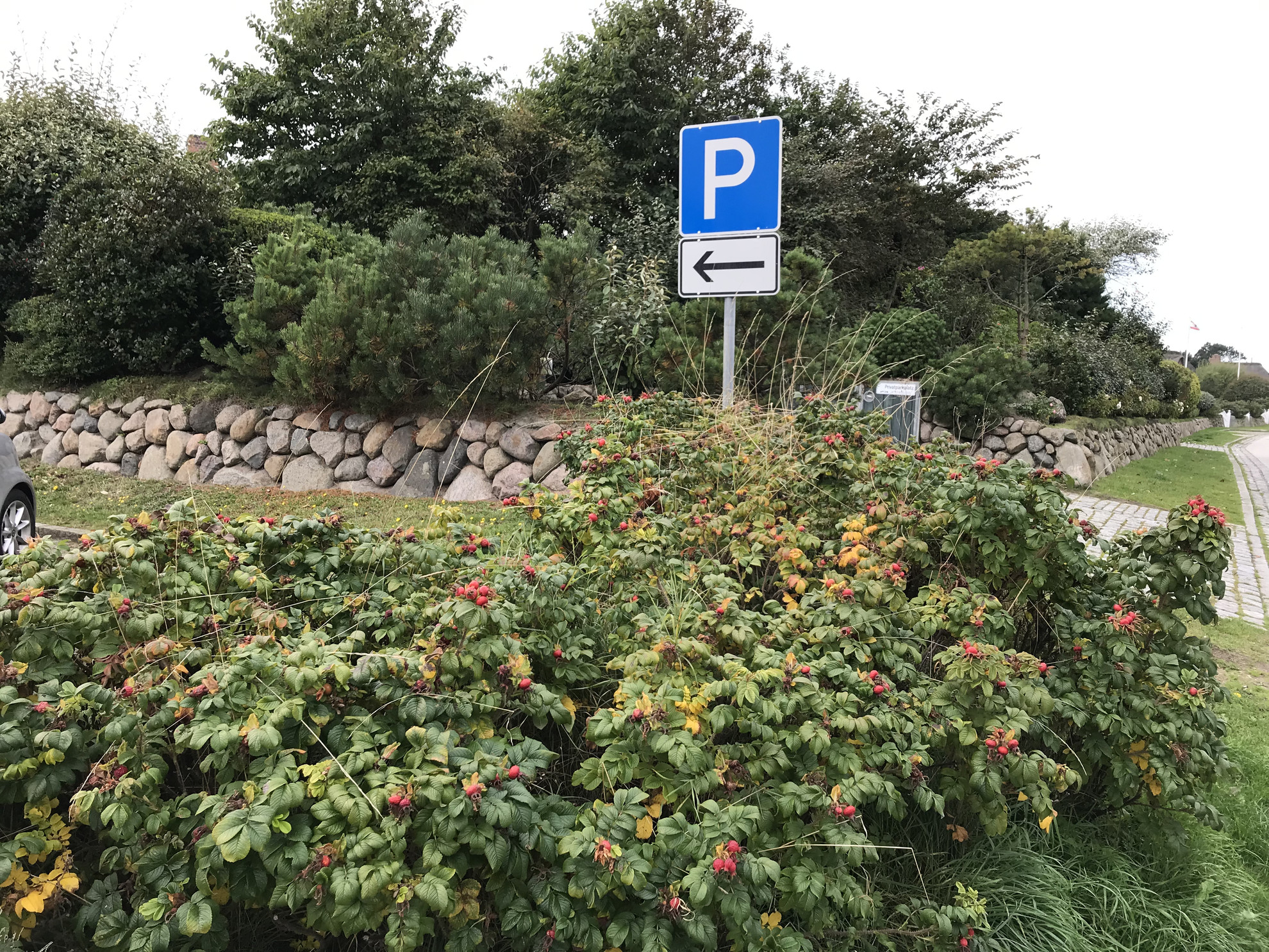 Der Parkplatz "Zur Uwe Düne" in Kampen