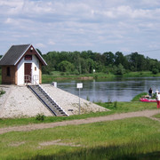 Pegelhäuschen bei Ratzdorf, Flusslandschaft Oder, Seenland Oder-Spree e.V.